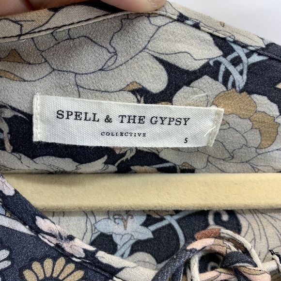 Spell & The Gypsy Amethyst Dress in Nightfall Boho Flowy Small Oversized - Picture 4 of 12